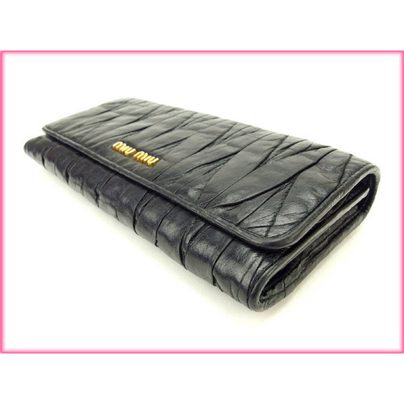 Miu Miu Long Wallet Matelasse Black - Picture 3 of 8